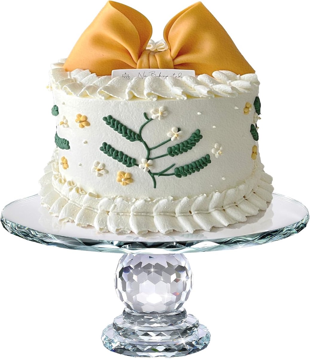 taartstandaard, Uten 10,6 inch kristalglas fruitplaat, heldere K5 kristallen taartstandaard, display desserts houder voor bruiloftsfeest taart display versieren lade
