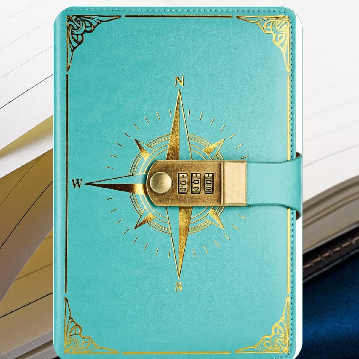 Zavio® Dagboek met Slot Volwassenen - Notitieboek - Lichtgroen
