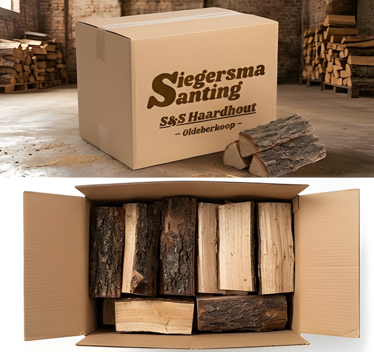 Haardhout Gedroogd Eikenhout In Doos 20 kg