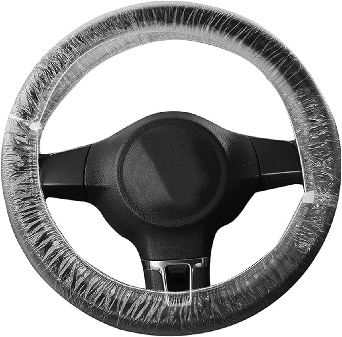 Stuurwiel Cover Universele Plastic Transparante Auto Stuurwiel Covers met Elastische Bandjes Stuurwiel Protector voor Auto Reparatie 50 STKS