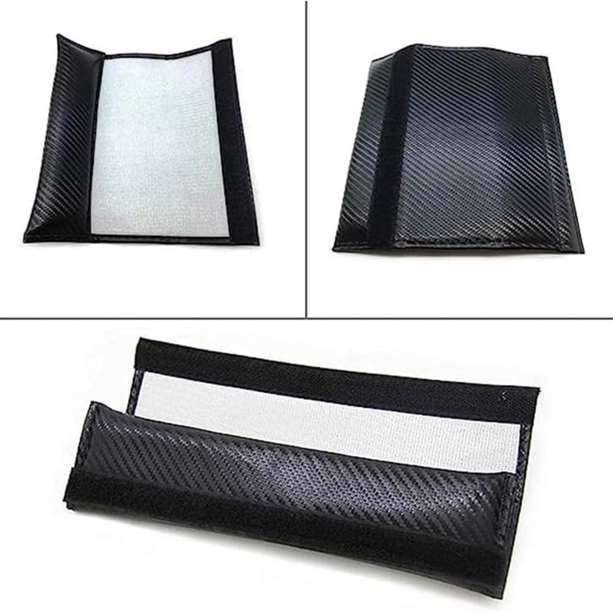 Autogordel Pads - Veiligheidsgordel Hoezen - Comfortabel Rijden - Zacht Ademend Materiaal - 2 Stuks - Zwart