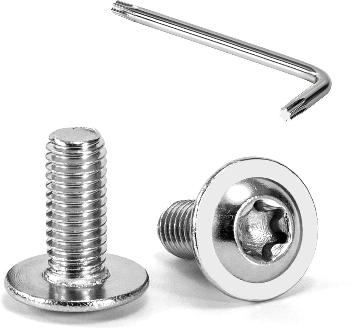 20 stuks M5 x 12 mm Torx kegelkopschroeven met hals T25 volledige draad inbusschroeven Schroeven van A2 V2A roestvrij staal Zeskantschroeven