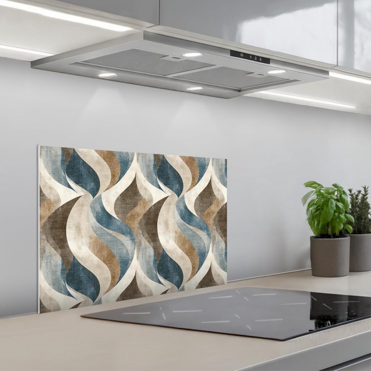 keukenachterwand 40x60 cm zelfklevend keuken decoratie accessories home kitchen spatscherm Abstract - Golven - Kleurrijk