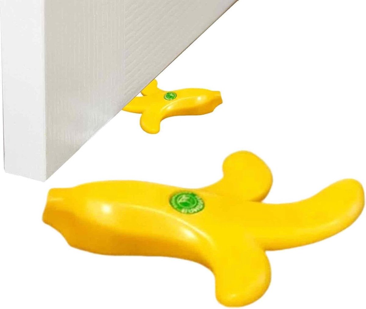 Decoratieve Deurstopper - Deurhouder Grappig - Deuren Open Houden - Kindvriendelijk Ontwerp - 21.8 x 17.2 x 17.2 cm - Banaan