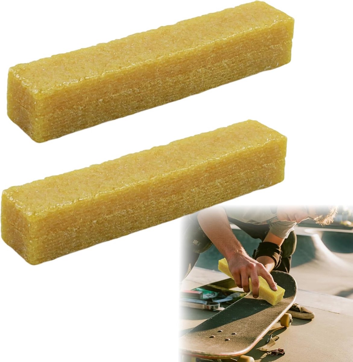 Set van 2 schuurrubbers, 150 x 25 x 25 mm, ideaal voor het verwijderen van lijmresten, knutselen en papierbewerking