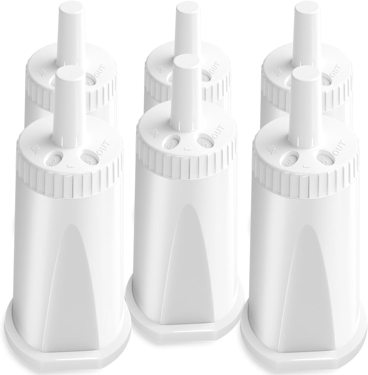 6 Stuks Waterfilter Compatibel met Sage, Voor Barista Express/Pro/Touch/Impress/Oracle SES876/SES878/SES880/SES881/SES990 & BES878/BES880/BES990, Kalkfilter voor Betere Koffiesmaak
