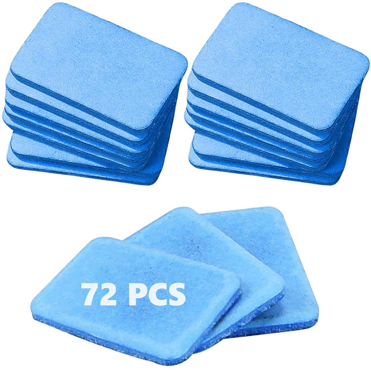 72 stuks muggenplaketten, navulling voor elektrische verdamper, geurloos, binnenbescherming, zomer, blauw, 22 x 35 mm