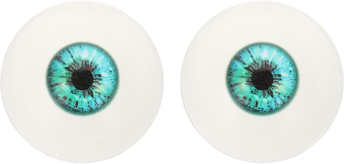 Ogen, 1 paar realistische acryl ogen, plastic halve oogbollen voor poppen, maskers, Halloween, rekwisieten, kunstambacht, groen