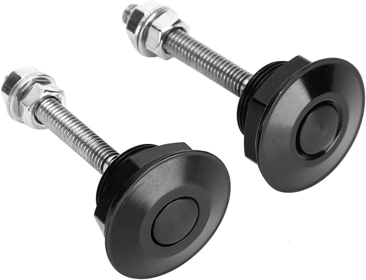 Set van 2 Universele Motorhoezen, Snelle Ontgrendelknop en Bumperclip voor Auto Motorbeveiliging en Bescherming (3 cm)