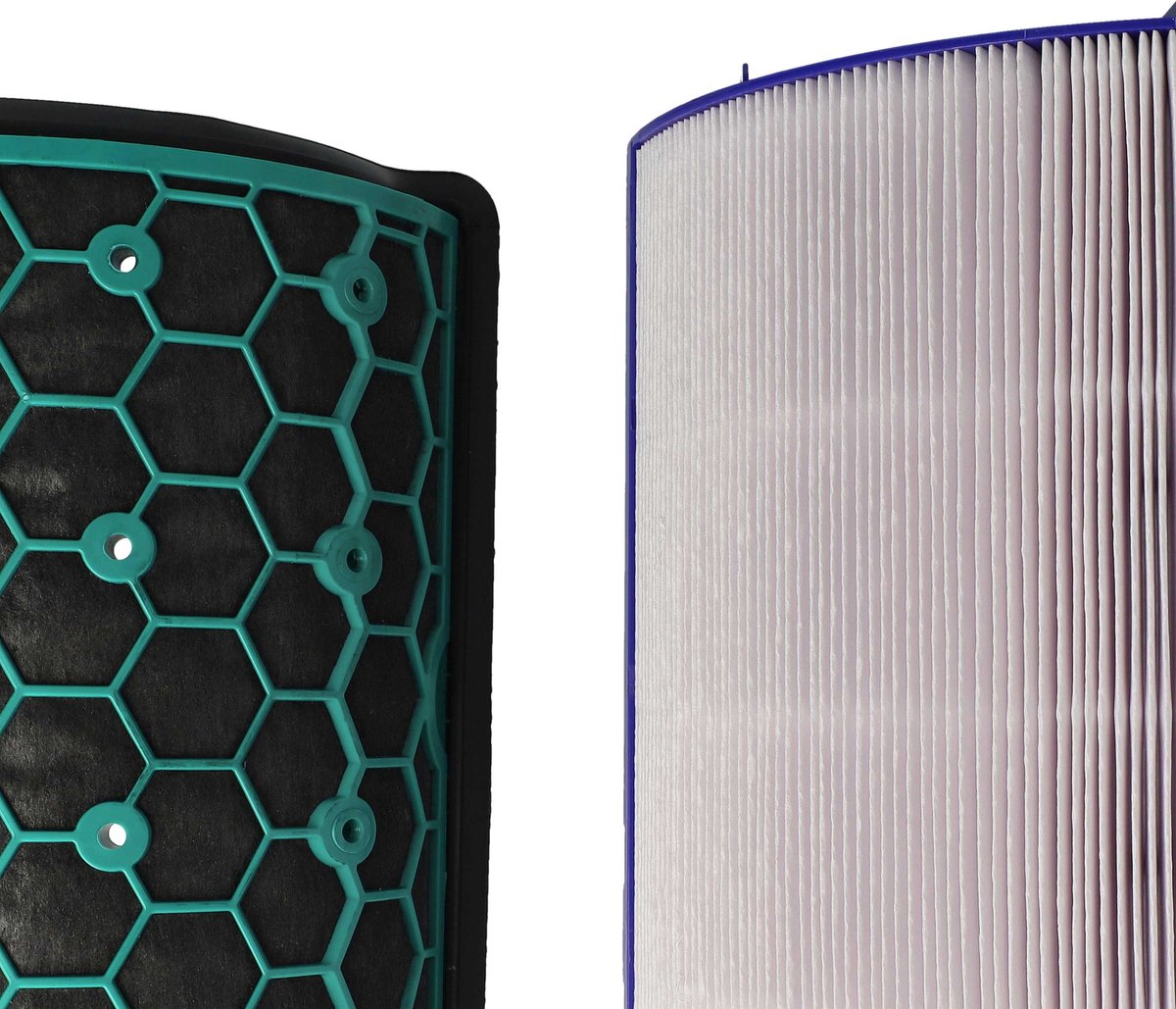 vhbw 2-delige filterset compatibel met Dyson Cool Formaldehyde TP09 luchtreiniger - HEPA-filter, actief koolstoffilter