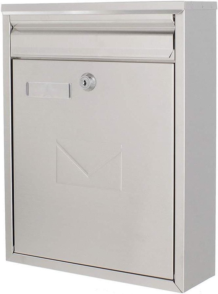 Brievenbus RVS - Postbus Dubbel - Post Ontvangen - Dubbele Toegang - 32x25x8.5 cm - Zilver