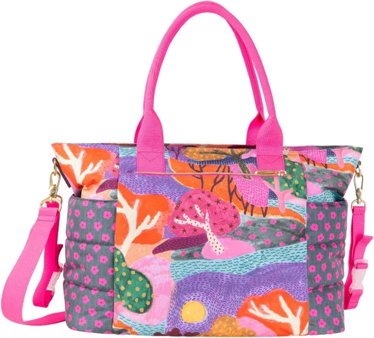 Baby Verzorgingstas - Mommies Bag - Baby Benodigdheden - Inclusief Luierkussen - 49.5 x 29 x 17.5 cm - Multicolor