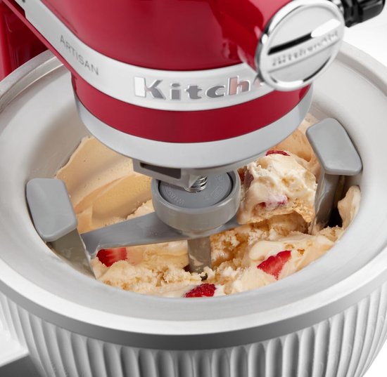 IJs Maker Opzetstuk - IJsmachine Accessoire - Zelf IJs Maken - Snelle Churn Tijd - 1.9 Liter Capaciteit - Wit — afbeelding 2