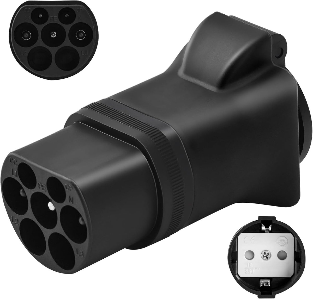 SnelShoppen - Type 2 naar Schuko Adapter 16A - 3.5 kW (230V) - Universele Converter voor IEC62196 Oplaadstations, Wandladers & Oplaadkabels - Laadoplo