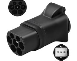 SnelShoppen - Type 2 naar Schuko Adapter 16A - 3.5 kW (230V) - Universele Converter voor IEC62196 Oplaadstations, Wandladers & Oplaadkabels - Laadoplo