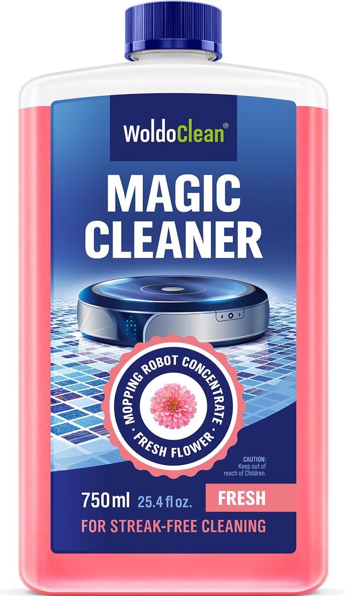 SnelShoppen - WoldoClean Robot Vloerreiniger 750 ml - Bloemengeur - Concentrate voor Streeploze Resultaten - Voor Alle Robots & Stations