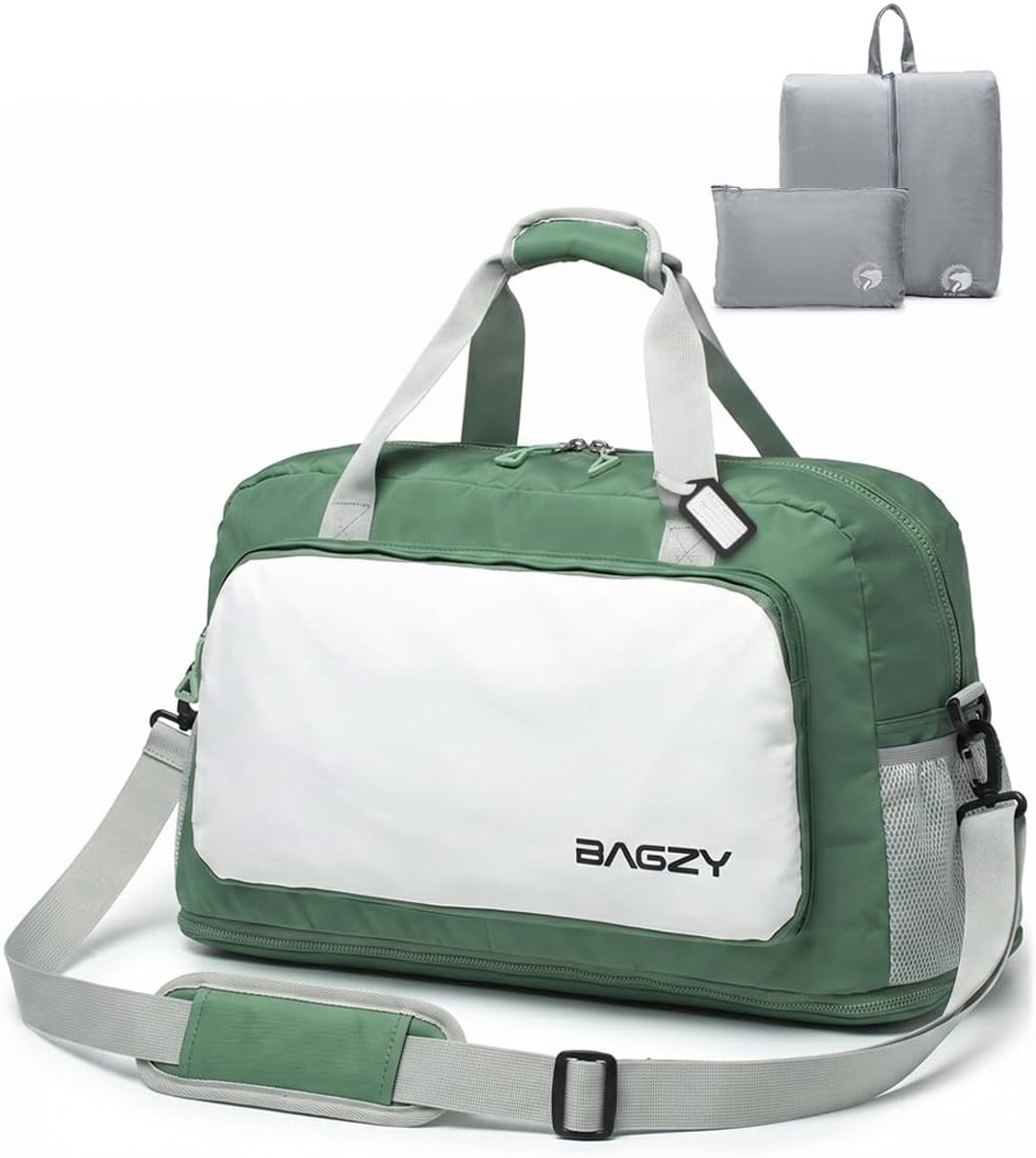 SnelShoppen - Lichtgewicht Handbagage Koffer 55x40x20 cm, Uitbreidbare Reis Bagage, Waterdichte Sporttas, Ideaal voor Weekendtrips, Fitness, Vliegtuig