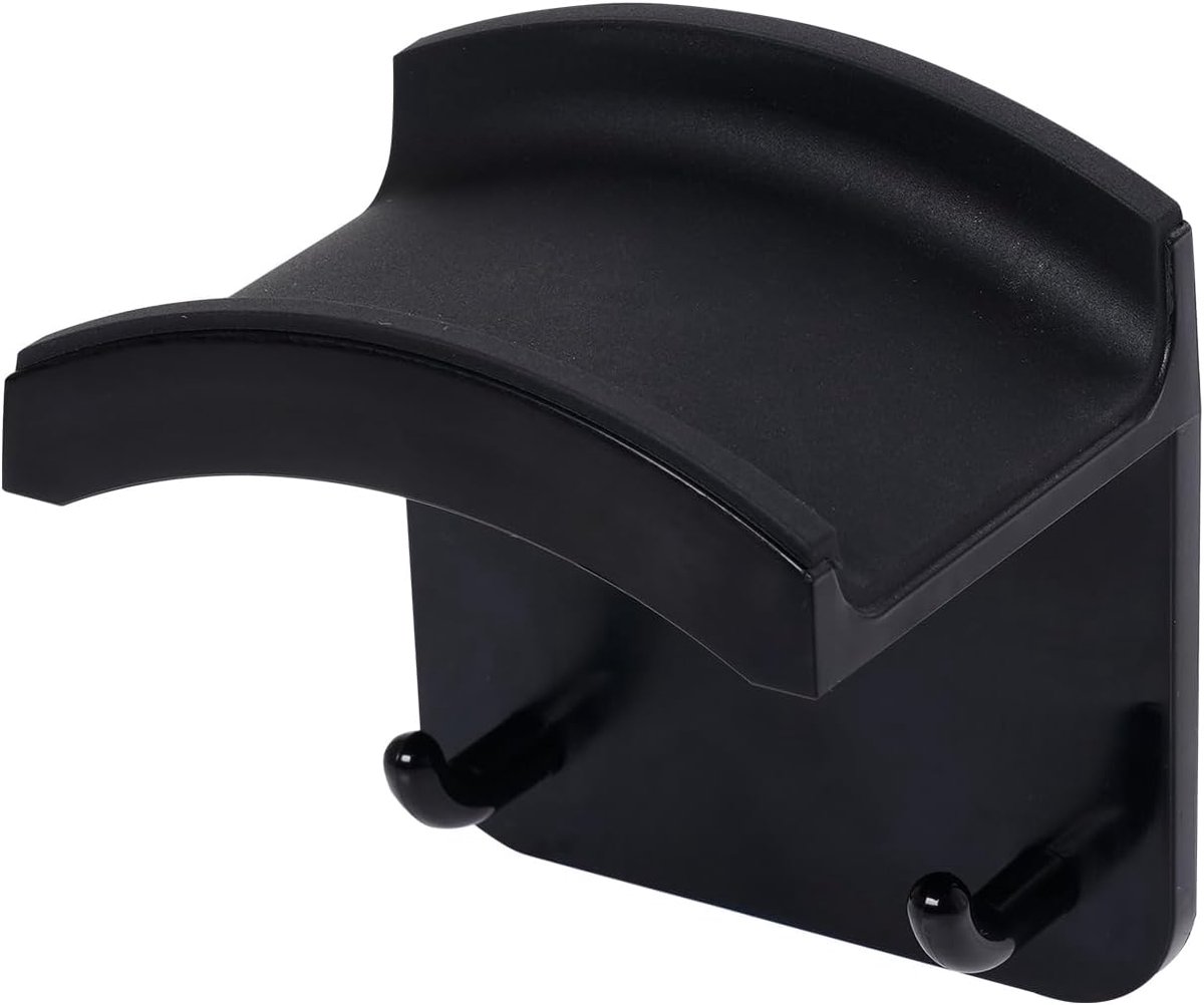 SnelShoppen - Universele Headset Houder Wandmontage met Sterke Plakstrip - Multifunctionele Oorkussen Pendant voor Gaming Hoofdtelefoons - Zwart - 1-P