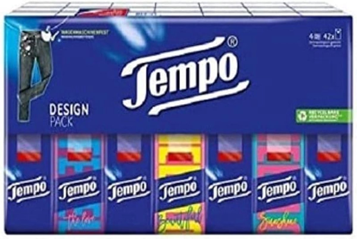 SnelShoppen - Fabrics XL - Extra Sterke en Zachte Tempo Tissues - 42 Pakken van 10 Stuks (420 Tissues) - Perfect voor Feest, Keuken, Camping en Kinder