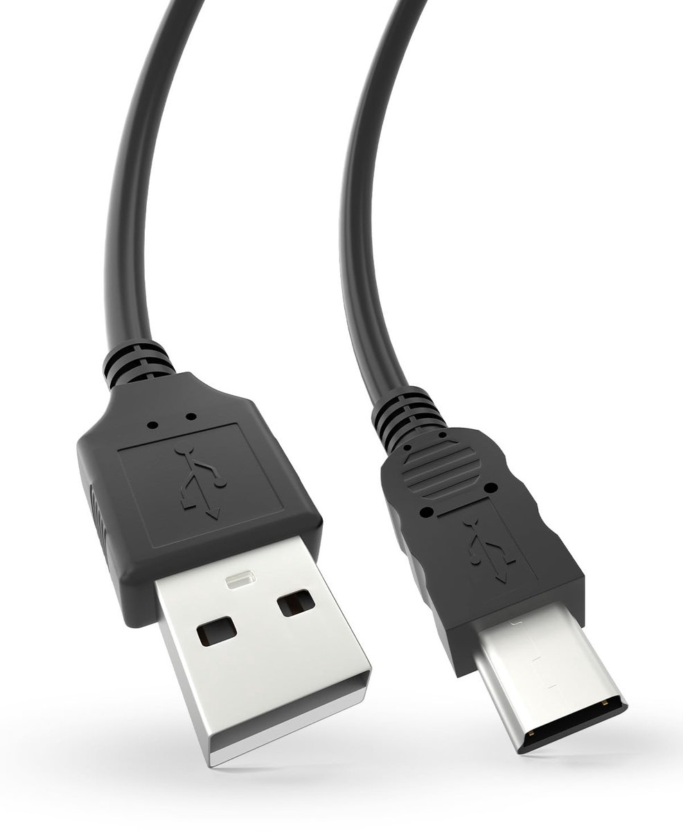SnelShoppen - USB-oplaadkabel voor PS3-controller, 1 m mini-B USB 5-pins datakabel, USB A 2.0, snelle oplader voor PlayStation 3 gaming, ideaal voor g