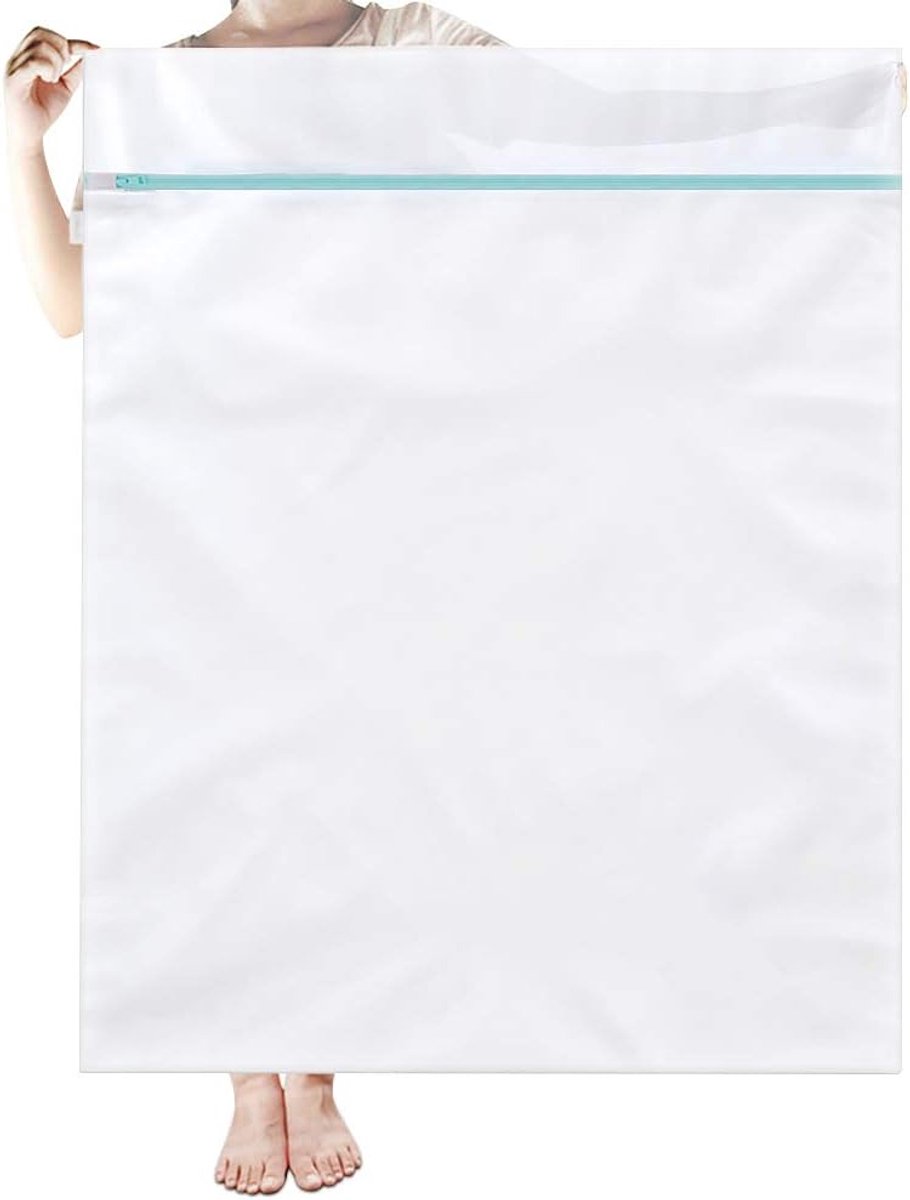 Thijox - OTraki Waszakken Groot 90 x 110 cm Mesh Waszakjes XXL Wasmachine Tas Wasnetten met Rits voor Jas Jurk Beddengoed Deken Laken Quilt Tapijt Gor