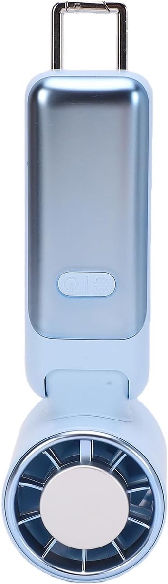 Opvouwbare Handventilator - Draagbare Koeler - Buiten Reizen - Ijskoelingstechnologie - 4000 mAh Batterij - Blauw