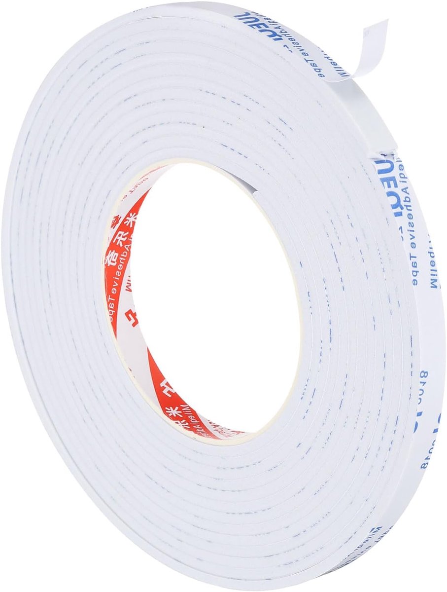 SnelShoppen - 5M Sealing Foam Tape - 10mm Breed, 3mm Dik - Enkelzijdige Weerstand Strip voor Deuren, Raam Isolatie - Wit EVA Schuim - Ideaal voor Meub