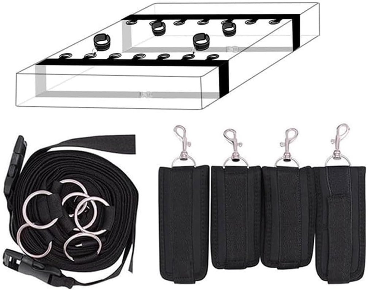 SnelShoppen - Multifunctionele Zwarte Bedband Set - Perfect voor Training, Stevig en Duurzaam, Geschikt voor Diverse Gelegenheden - Ideaal voor Thuisg