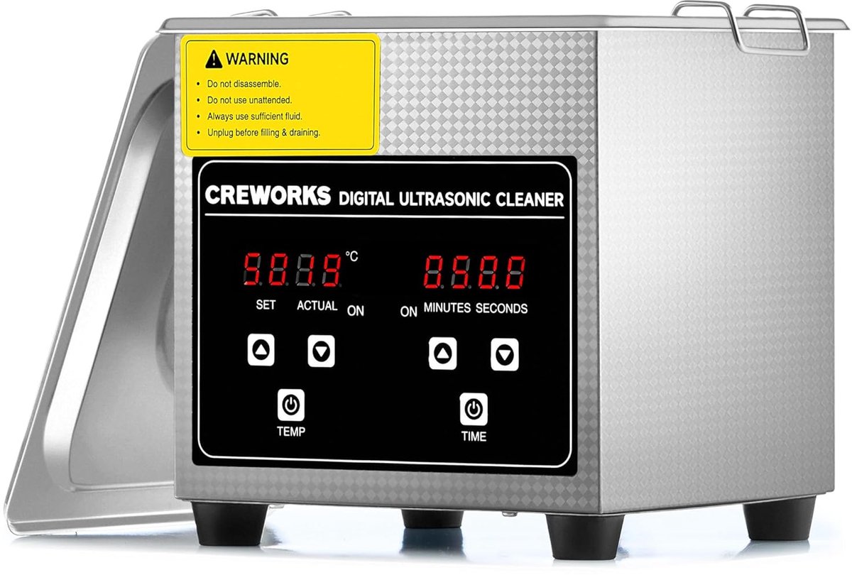 SnelShoppen - Ultrasonic Cleaning Device 1.2 L, Professionele Ultrasoon Cleaner met Verwarming en Digitale Timer voor Brillen, Sieraden, Tandprotheses