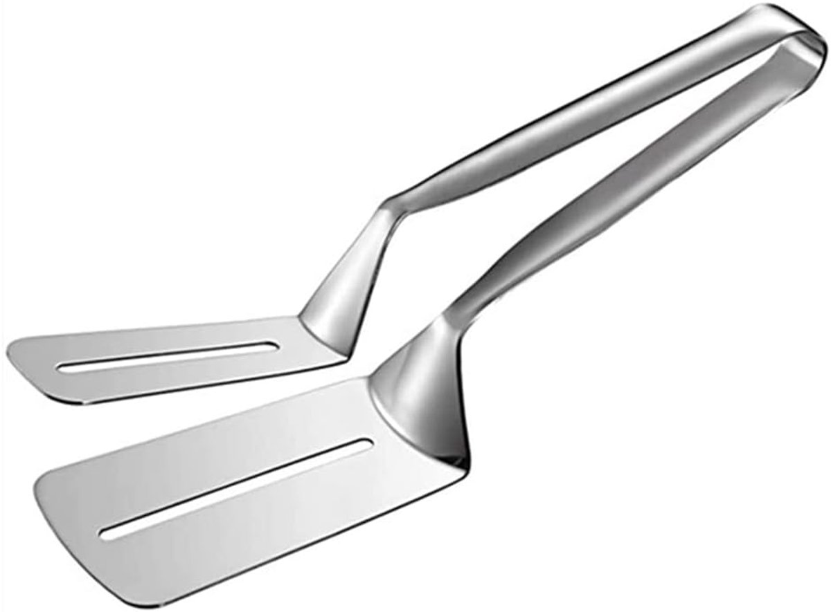 SnelShoppen - 10 Inch RVS Kooktangen - Multifunctionele Spatula & BBQ Tangen - Ideaal voor Vlees, Brood, Pizza en Vis - Keukenaccessoires voor Grillen