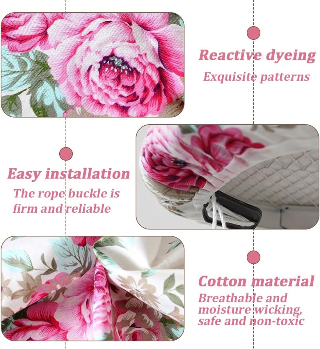 SnelShoppen - Strijkplankhoes 110x34 cm - Dikke Katoenen Strijkhoes - Warmtebestendig, Waterdicht & Vuilafstotend - Ideaal voor Huishoudelijk Gebruik