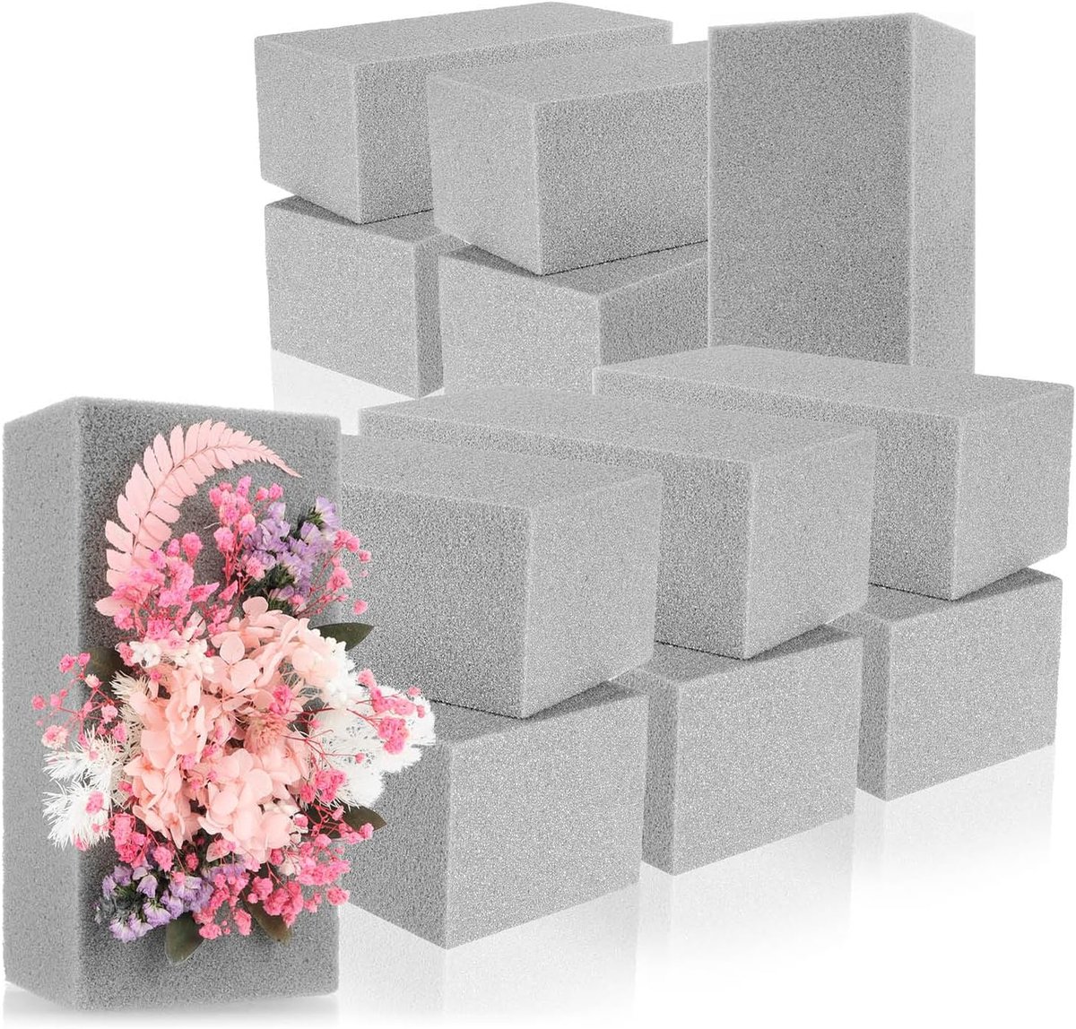 SnelShoppen - 12 x Bloemenvullers - Bloemenschuim voor Drogen Bloemen - Spons voor Trouwen en Verjaardagen - Creatieve Decoraties