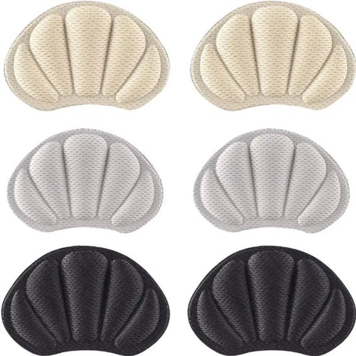 Hielbeschermers/inlegzolen set van 9 stuks, dubbel verdikte hielkussens voor antislip en wrijvingsvermindering.