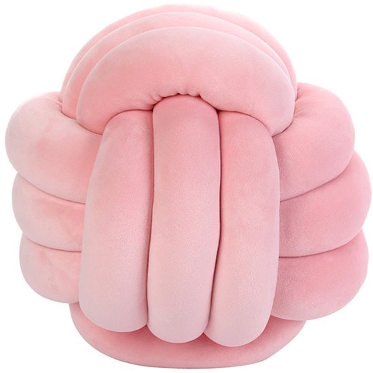 Knoop Decoratief Kussen Bol - Ronde Knuffelkussen - Pluche Woonaccessoire - 20 cm (8 inch) - Slaapkussen - Bank Decoratie - Kerstcadeau - Verjaardagscadeau - Relatiegeschenk - Huiskamer Decoratie