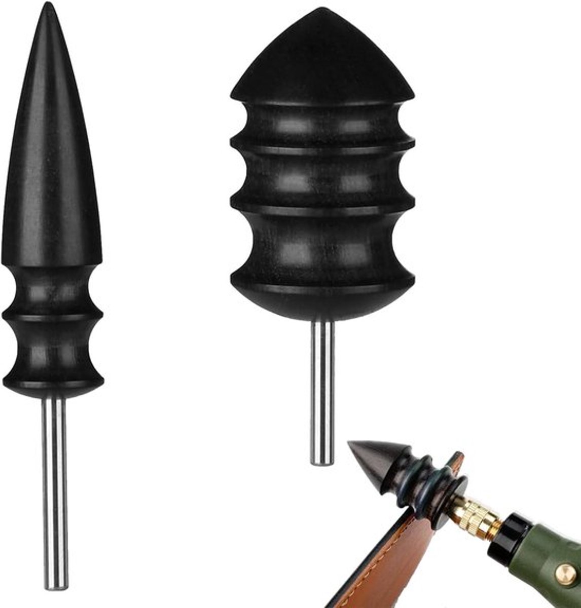 2-delige Burnisher-kit voor Leer - Handgemaakt Doe-het-zelf Leer - Leer Ambachten - Leer Verwerkingsset - Burnisher Leer Ambachten - Potloodslijper Punt - Leerpolijstaccessoires voor Leer Ambachten