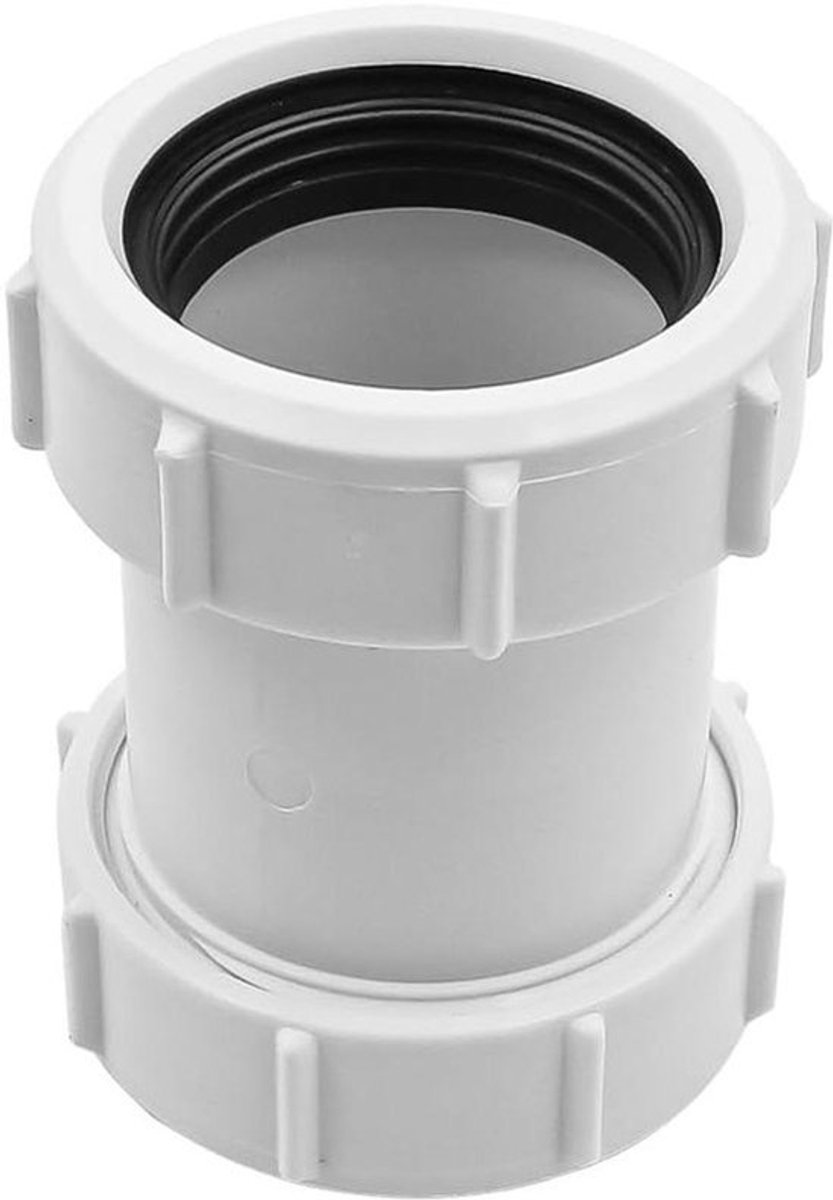 40mm PVC Buisconnector Compressie Verbindingsstuk Koppeling Geschikt voor 1/2" Bad Afvoer Buisverbinding met Rechte Buiscconnector