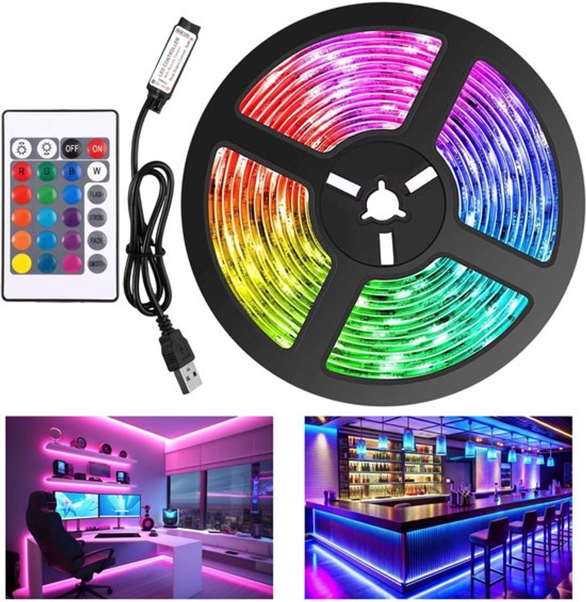 20 m RGB LED Strip met Afstandsbediening voor Decoratie