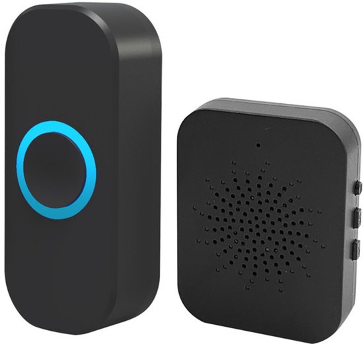 USB-deurbel met stembediening, intelligente draadloze afstandsbediening voor thuis, elektronische muziekdeurbel（zwart）