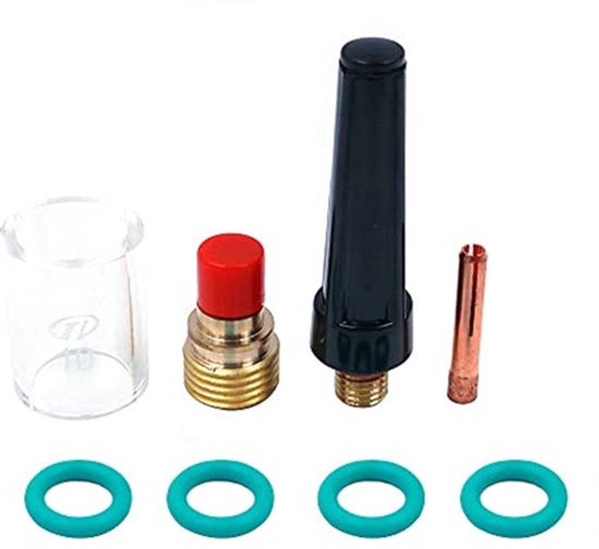 8X TIG Gaslens Kit - Inclusief Pyrex Glas Cup #7 - Geschikt Voor WP 9 20 25 Lasapparaat
