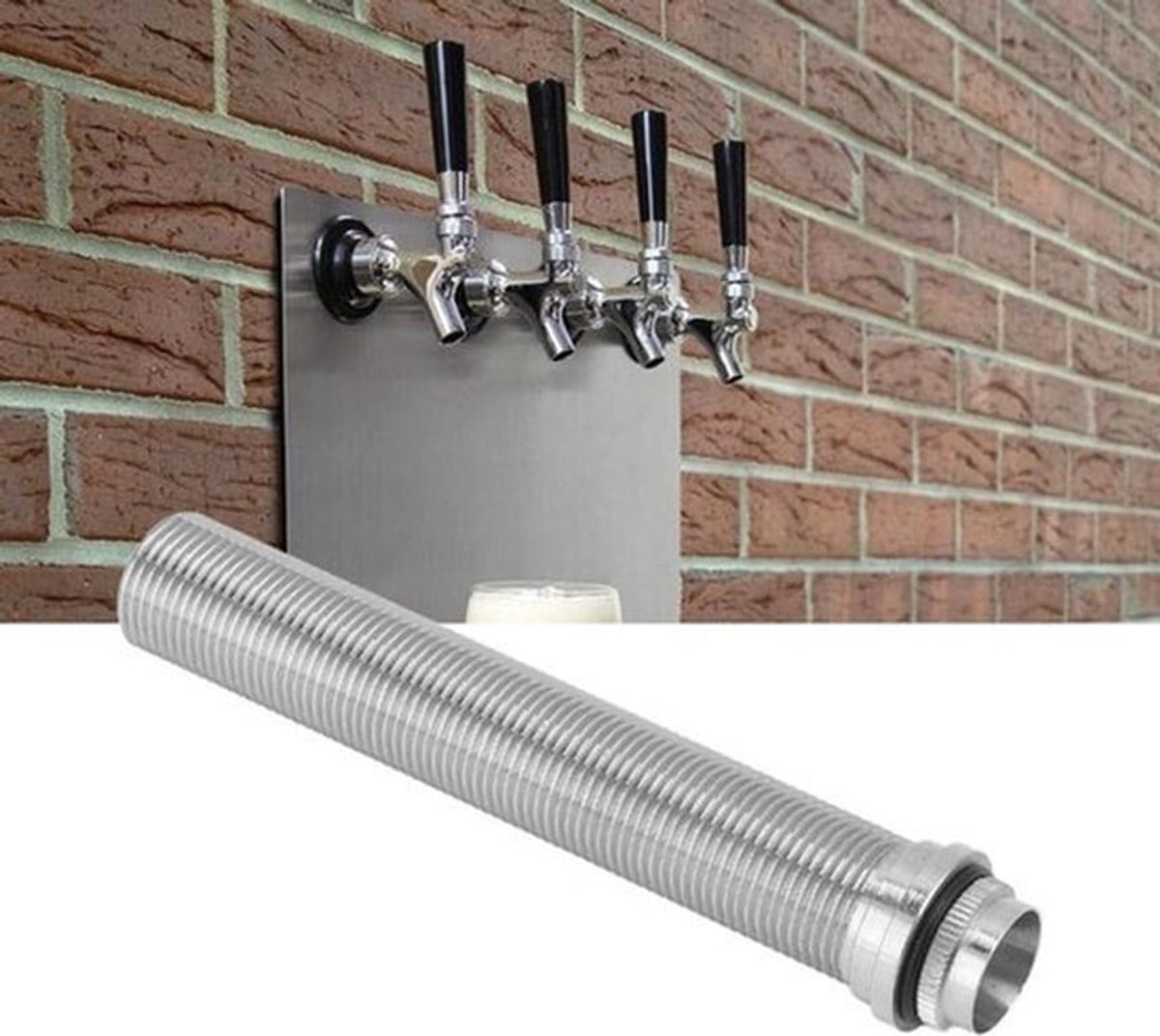 Bierkraan Extender 150mm - Tap Locking Flens G5/8 Draft Bier Dispenser Verlengstang Voor Wijnvat