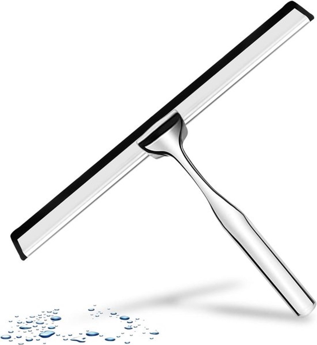 Douchewisser - Roestvrij staal - Siliconen lip - 24 cm breed