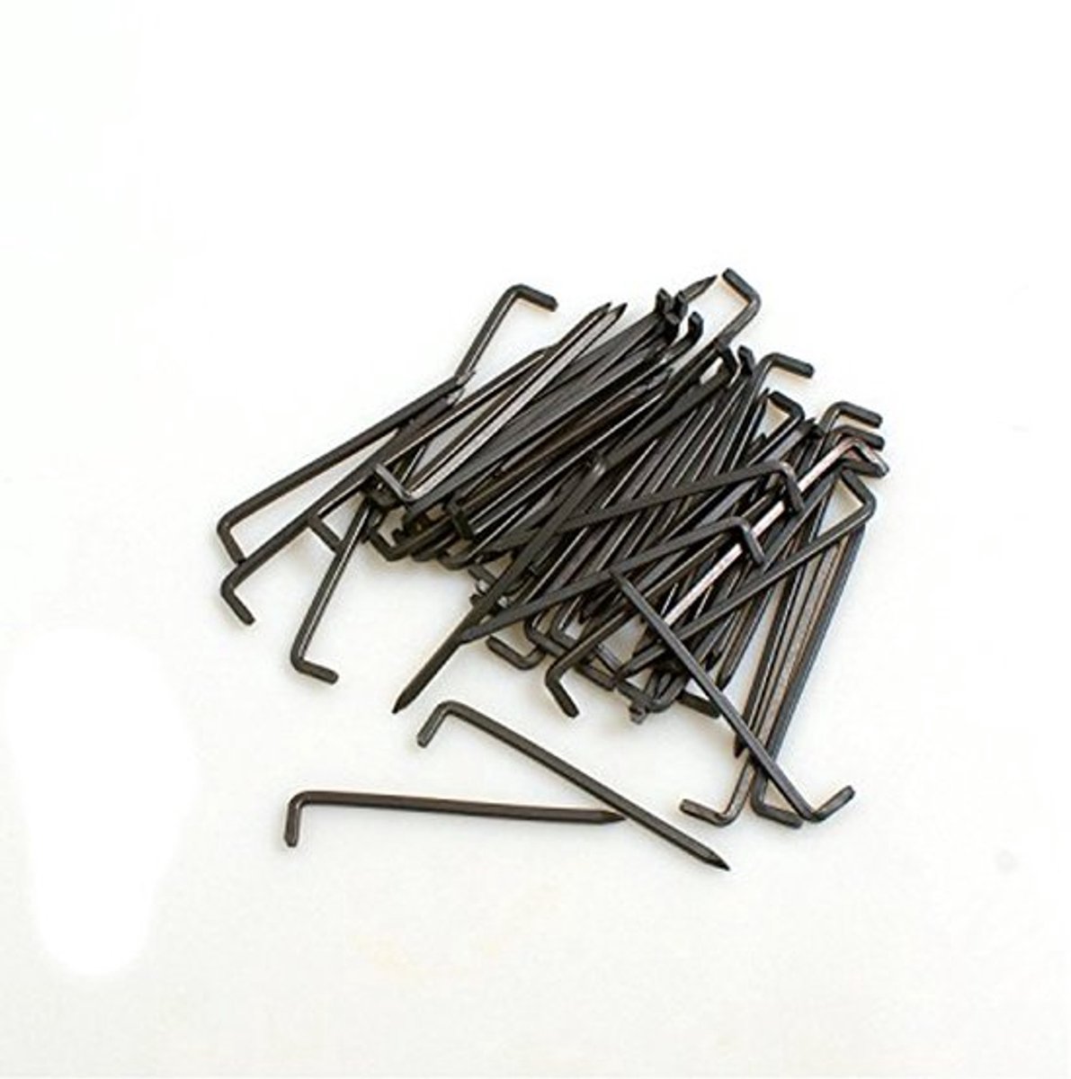 50 x Console Hooks Stalen Haken Vierkante Draaddiameter 2.5 x L 40 mm Ijzer