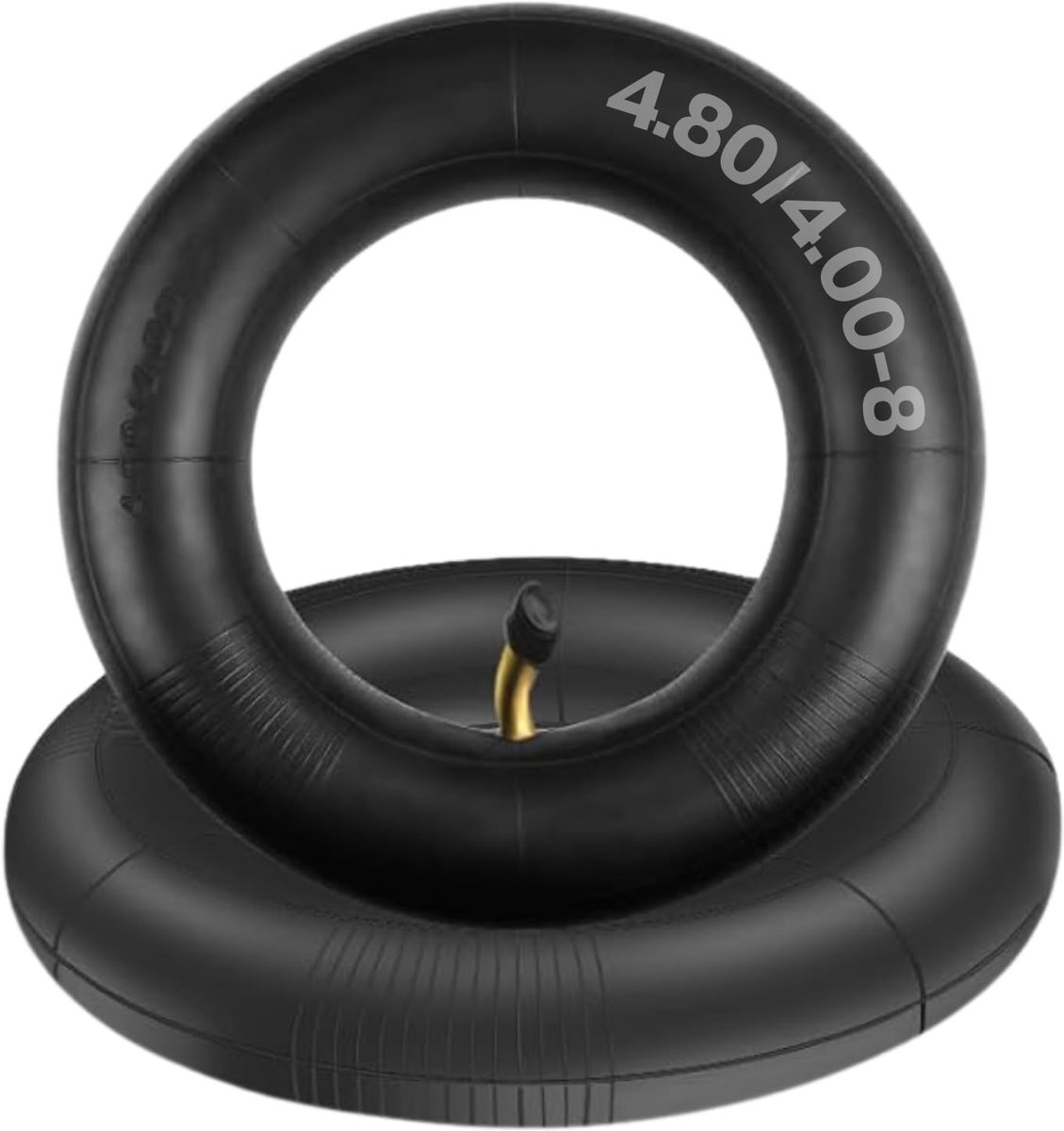 SnelShoppen - 2 Pack 4.80/4.00-8 Binnenbanden met TR87 Gebogen Ventiel voor Tuinmachines, Wielbarrows, Grasmaaiers en Meer