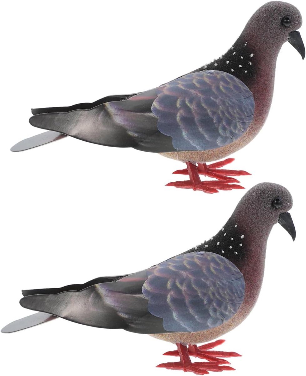 Kunstmatige Duif Decoratie - Miniatuur Vogel Beeldje - Tuin Ornament - Zeer Realistisch Ontwerp - 13x8x4.5CM - Meerkleurig