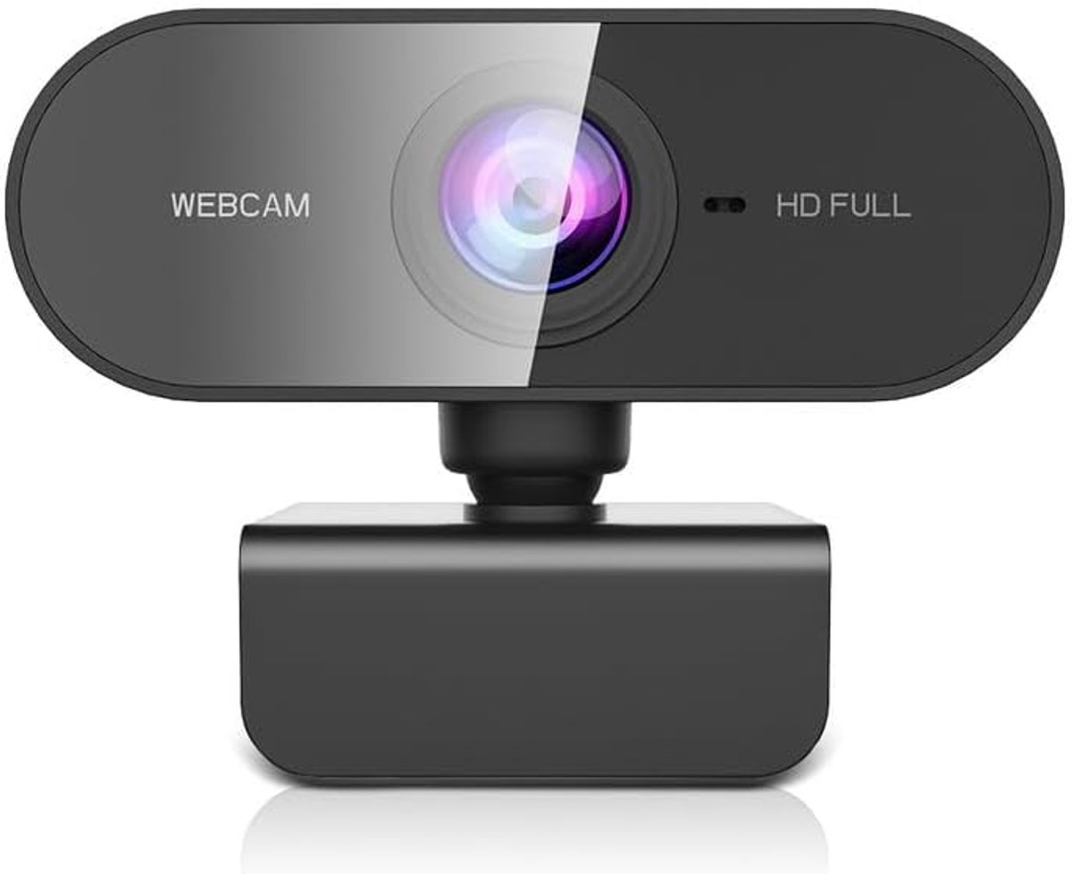 SnelShoppen - Webcam PC met Microfoon, Full HD 1080P USB Webcam, 360 Graden Rotatie, Plug & Play Camera voor Windows, MacOS, Linux, Zoom, Streaming, Y