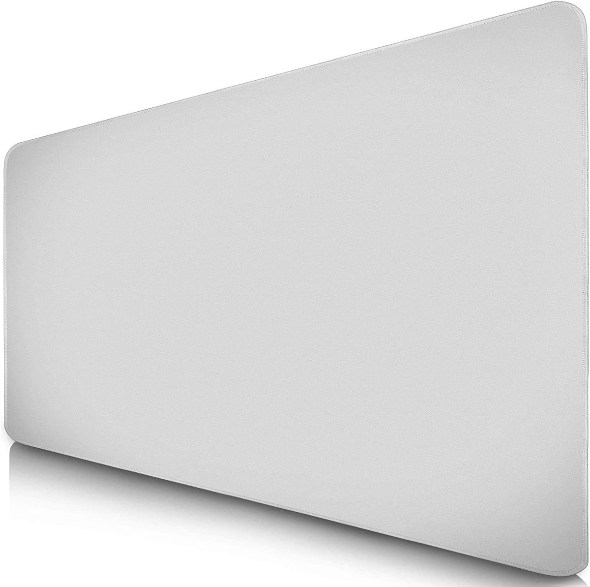 SnelShoppen - XXL Gaming Muismat 900 x 400 mm - Randloze Randen - Anti-Slip Bureauonderlegger - Verlengde Mouse Pad - Wit - Voor Snelle en Nauwkeurige