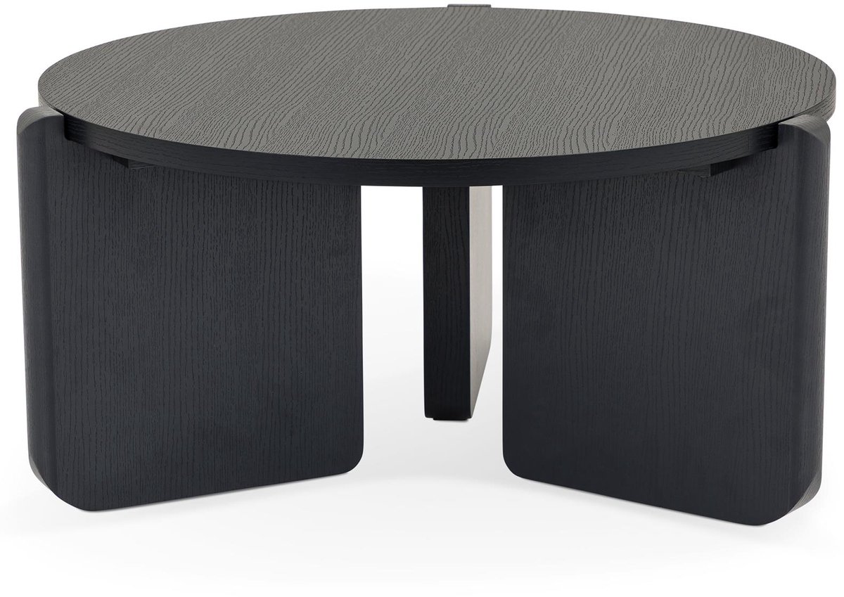 Salontafel KALI rond 80 cm – Zwart