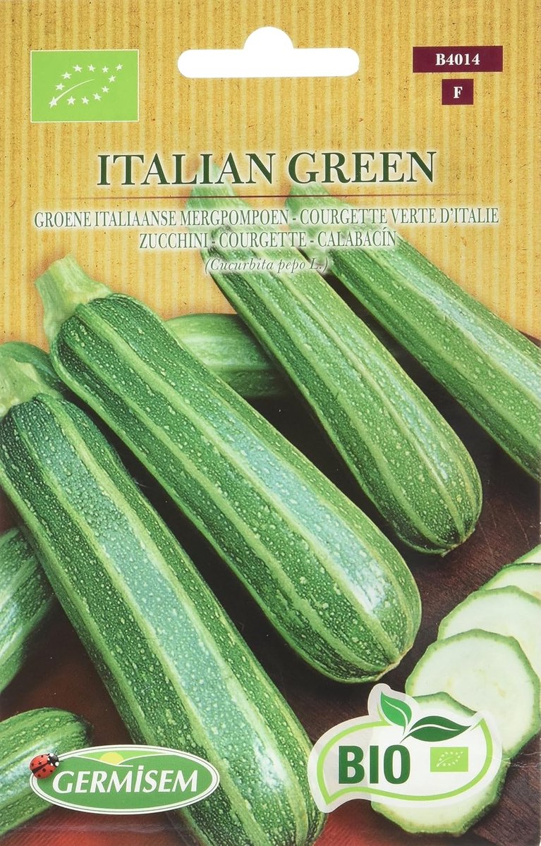 SnelShoppen - Biologische Italiaanse Groene Courgette Zaden 3g - Sterke Productieve Langgroeiende Zaden voor Tuin - Zonnebloemige Groente - Ideaal voo