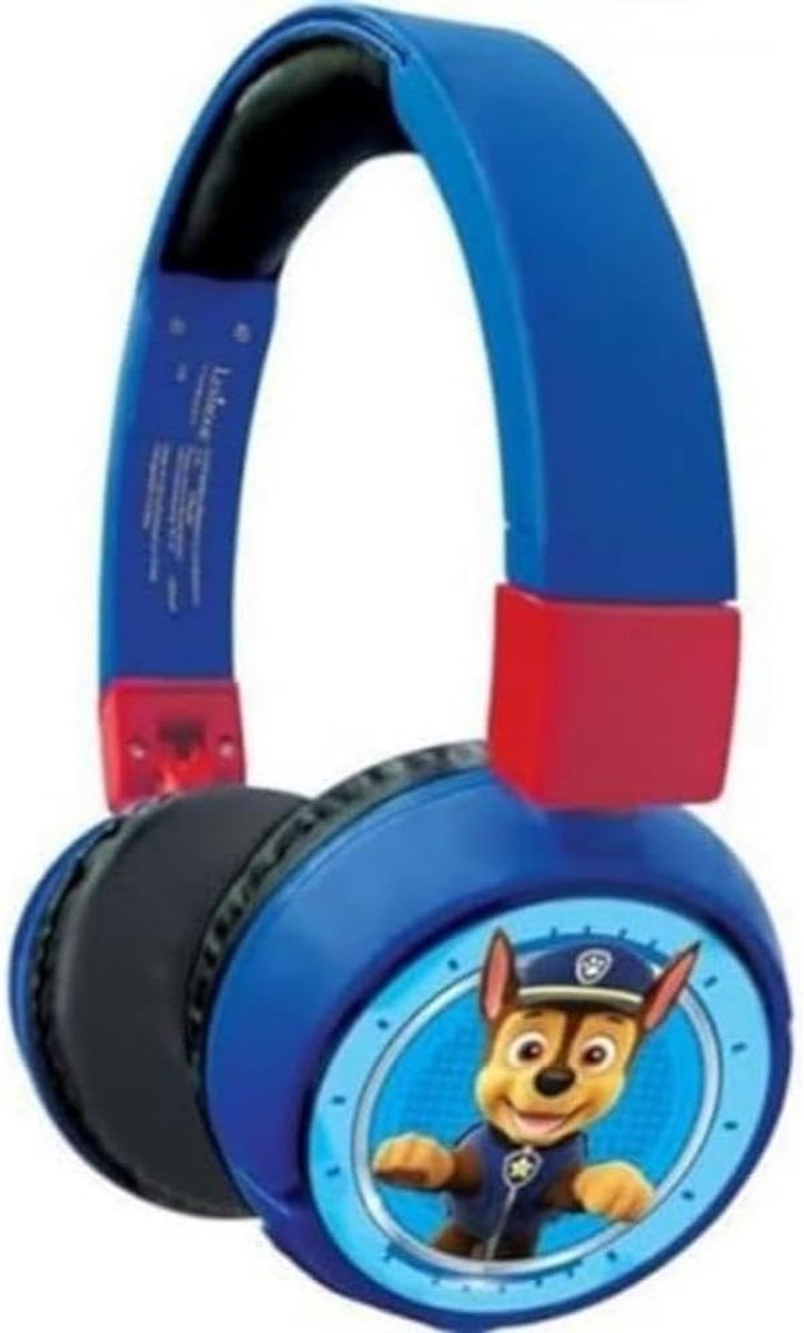 SnelShoppen - Kinderen 2-in-1 Bluetooth en Bedrade Hoofdtelefoon - Stereo, Draadloos, Geluidsisolatie, Vouwbaar, Verstelbaar, Rood/Blauw, Voor Jongens