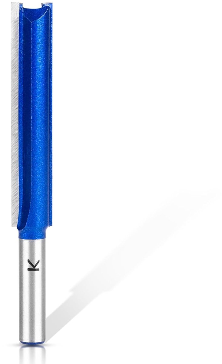 SnelShoppen - 1 Stuk Rechte Frees Cutter 8 mm Schacht, Extra Lange Groef Frees, Houtfrezer, Vlakke Cutter voor Hout, 63 mm Werkhoogte, Ideaal voor Pre
